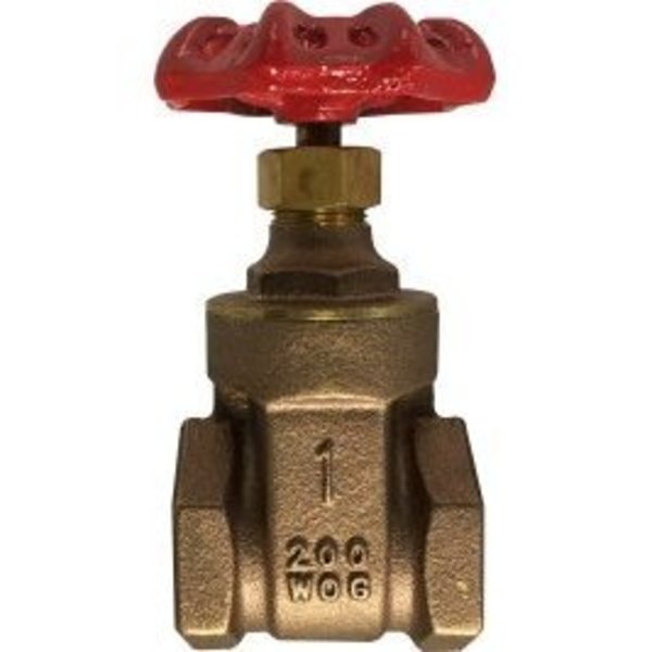 Midland Metal Gate Valve, 112 Nominal Size, 115 TPI FNPT, 200 psi WOG125 psi WSP, Full Port, Media Cold Wate 940136